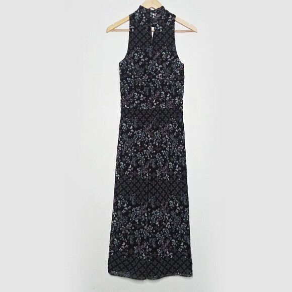 TED BAKER Marcila Hazel Floral Halterneck Jumpsuit Crop Wide Leg Open Back Sz 4 - Picture 6 of 16